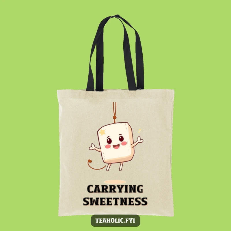 Funny Sugar Cube Tote: Bouncing Character Bag for Sweet Shopping
