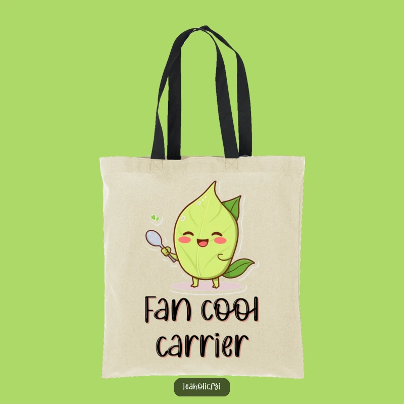 Funny Tea Leaf Fanning Spoon Tote Bag: Carry Your Cool Hilariously