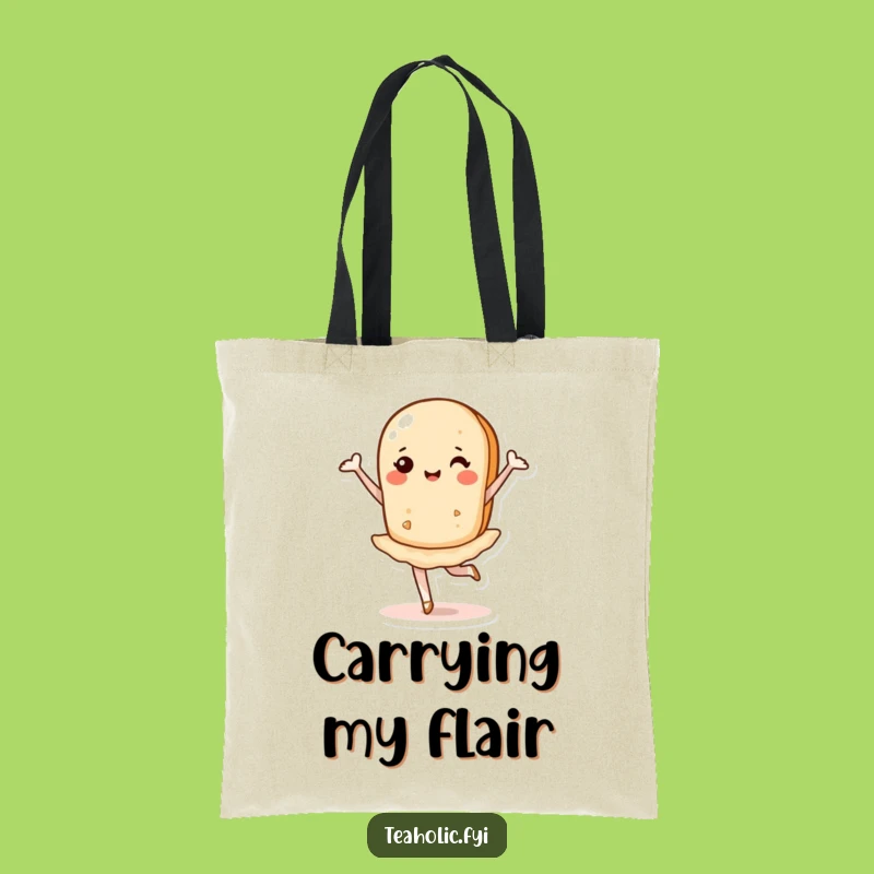 Funny Dancing Tea Biscuit Tote Bag: Carry Your Laughs with Style!
