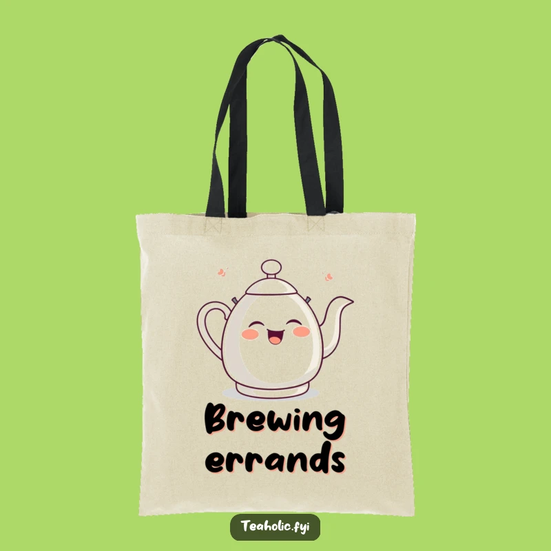 Funny Giggling Tea Kettle Tote: Chic Whistling Humor Bag Gift