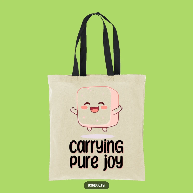 Funny Jolly Sugar Cube Tote Bag: Carry Sweet Happiness!