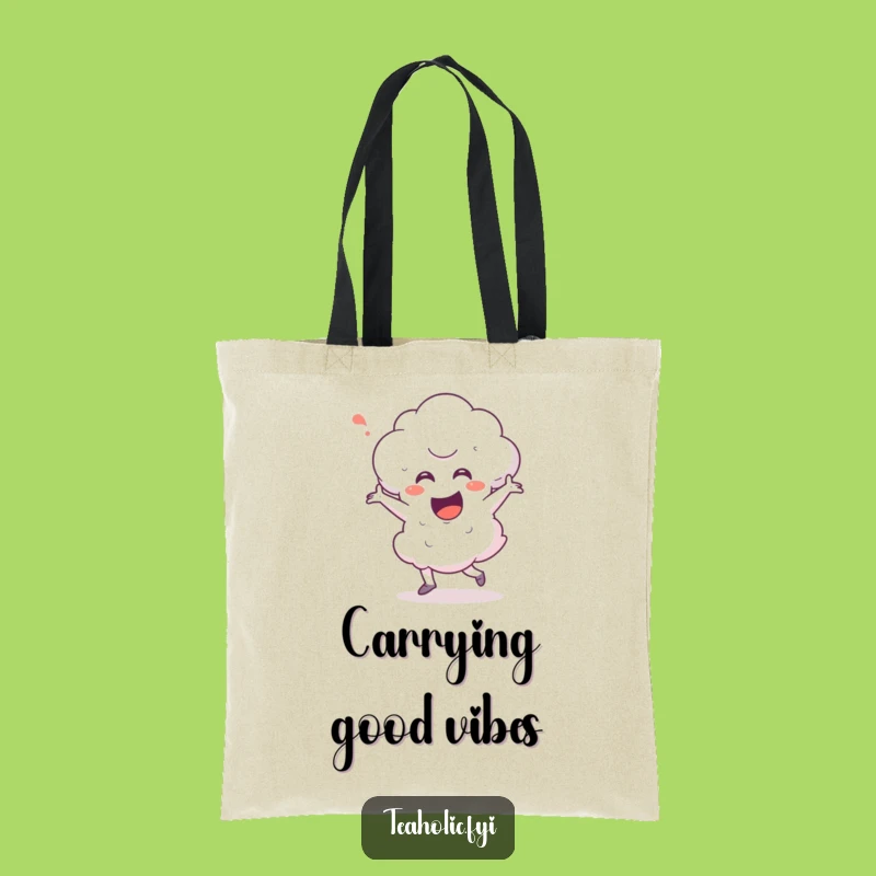 Funny Steam Cloud Happy Dance Tote Bag - Carry Your Essentials with Humorous Style