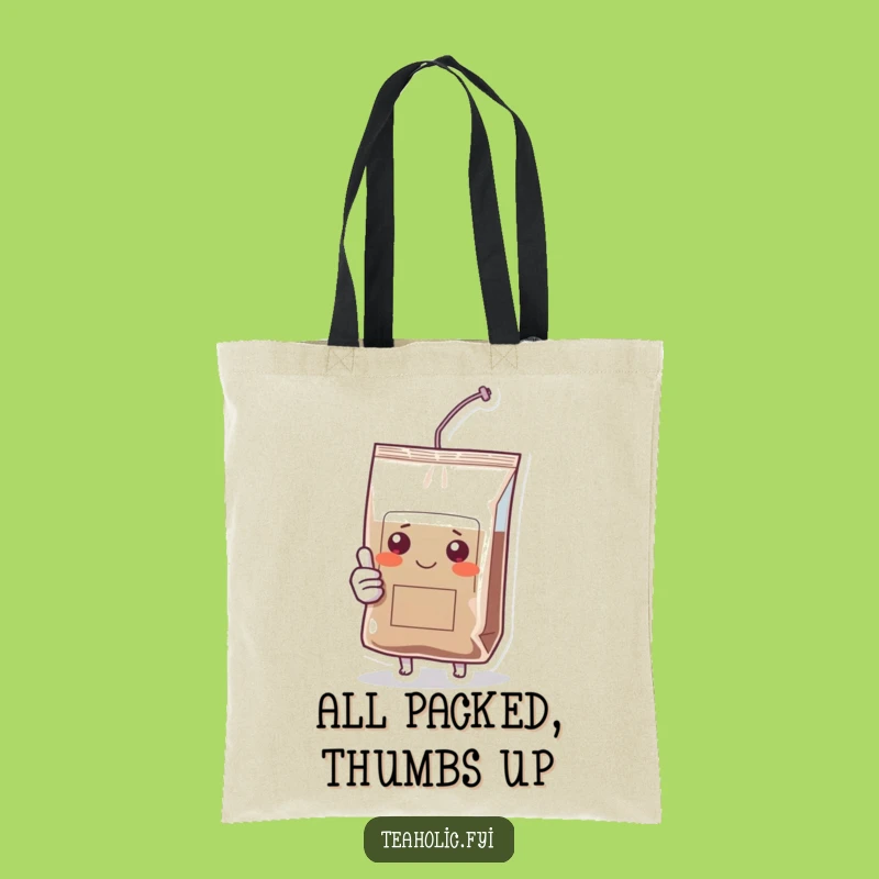 Funny Tea Bag Thumbs Up Tote Bag - Carry Your Laughs in Style!
