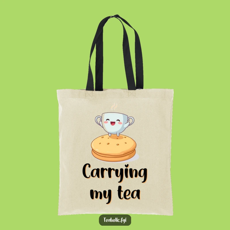 Funny Tea Jump Tote Bag: Carry Your Tea Time Fun with this Whimsical Bag