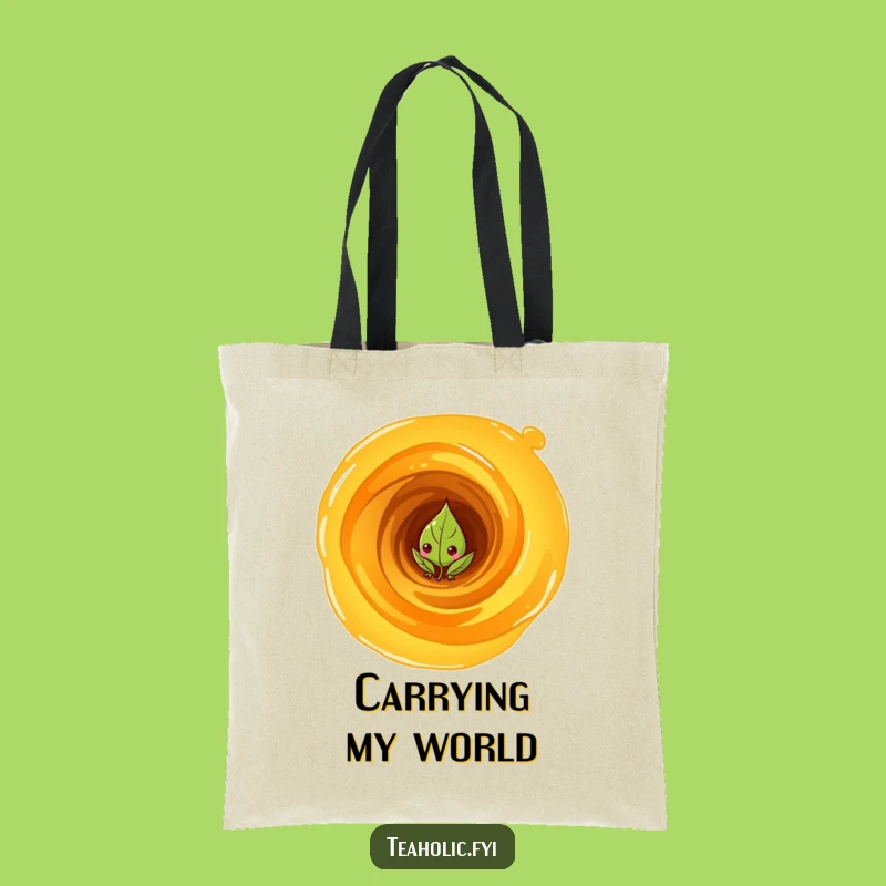 Funny Tea Leaf Vortex Tote Bag: Carry Your Curiosity