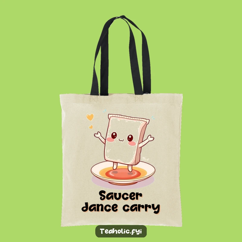Funny Kawaii Tea Bag Dancing Tote Bag: Carry Your Fun Hilariously Gift